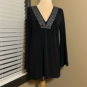 Michael Kors Black Top with Silver Stud Accents